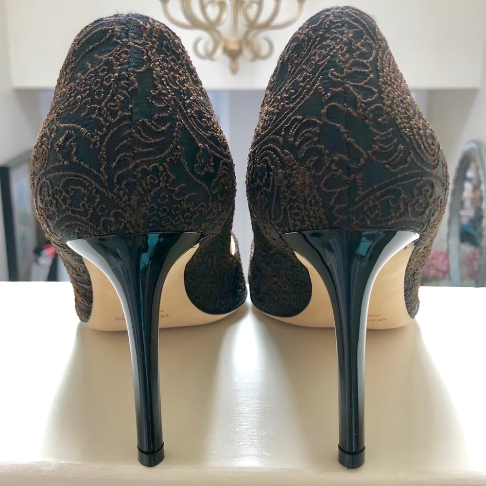 Butter Shoes Black with Brown Embroidery 9